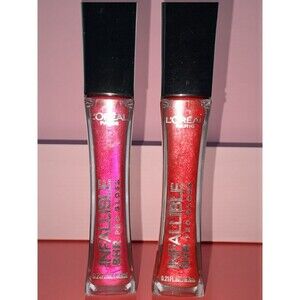 L'Oreal Infallible 8 HR Pro Gloss Set: 340 Cherry Flash & 140 Pink Topaz 🩷❤️
